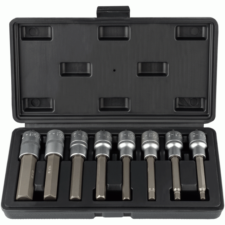 Набор головок 1/2" вставка HEX 8пр. 5-17мм(АВТОДЕЛО)
